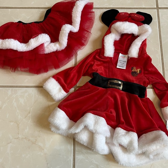 Disney Baby Santa Dress NWT and Christmas Tutu - Picture 2 of 5